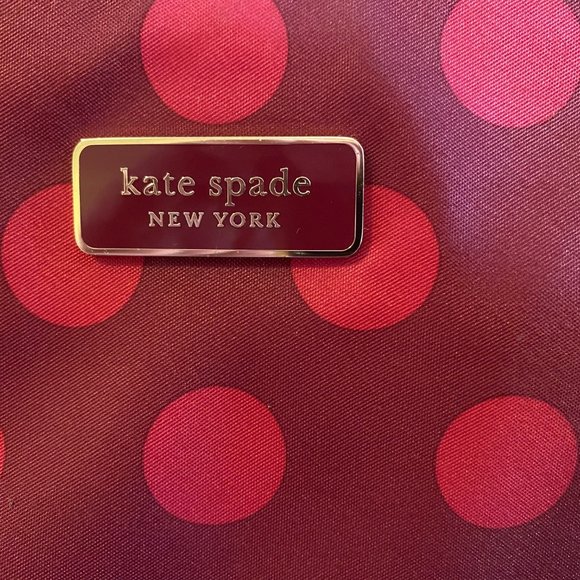 VERY GOOD Used Condition - Kate Spade Hayden Blackberry Nylon Zip Tote - Picture 4 of 7